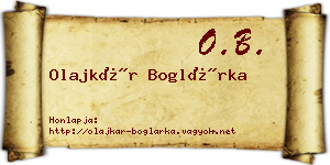Olajkár Boglárka névjegykártya