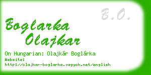 boglarka olajkar business card